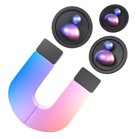 顧客を引き付ける  3D Icon