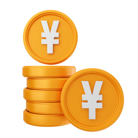 엔 동전  3D Icon