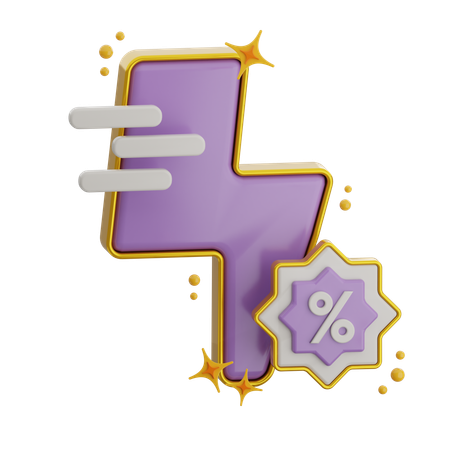 플래시 세일  3D Icon