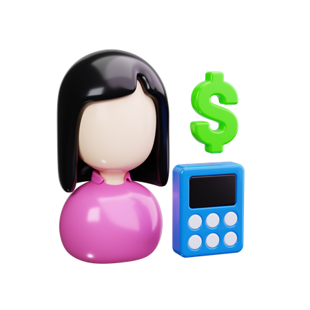 会計士  3D Icon
