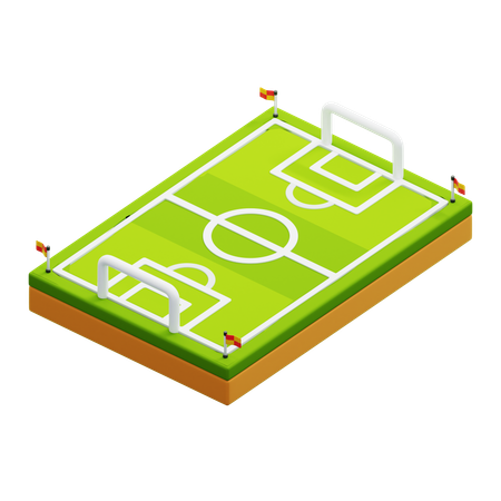 サッカー場  3D Icon