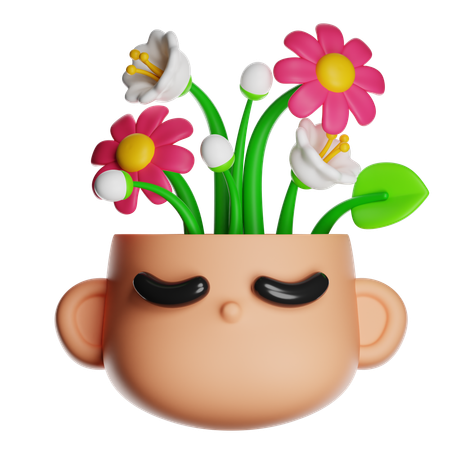 マインドフルネス瞑想  3D Icon