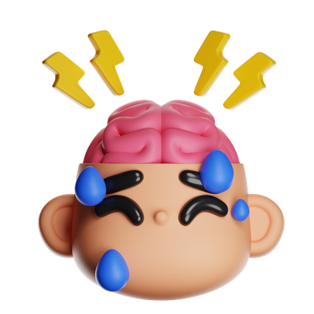不安 メンタルヘルス  3D Icon