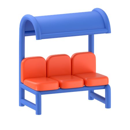 チームベンチ  3D Icon