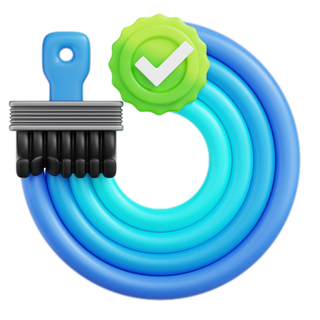 브러시  3D Icon