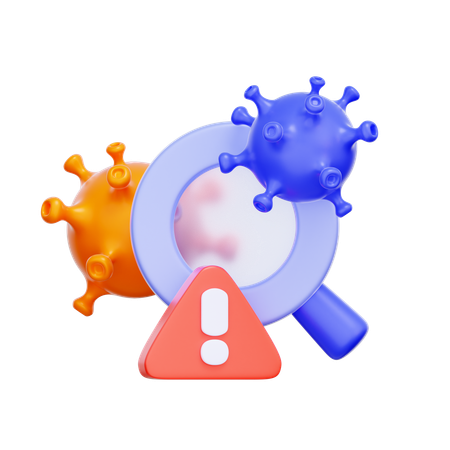 바이러스 탐지 검사  3D Icon