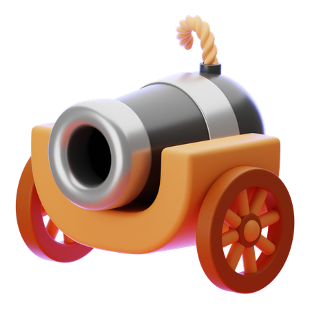 大砲  3D Icon