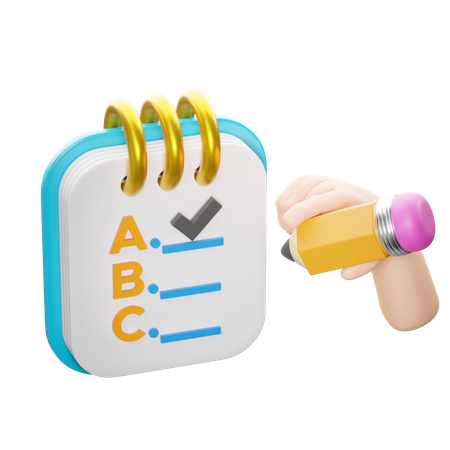 객관식 시험  3D Icon
