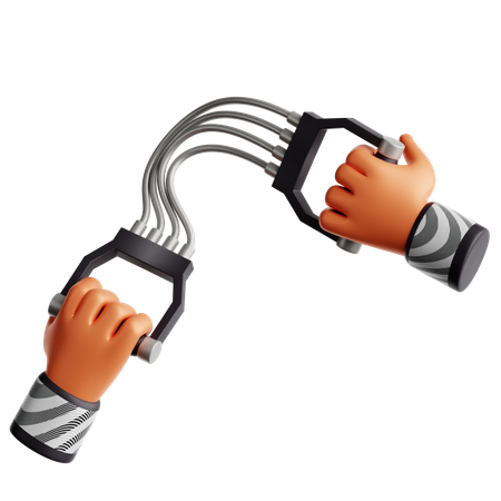 エキスパンダー付き手  3D Icon