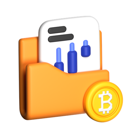 투자 포트폴리오 폴더  3D Icon