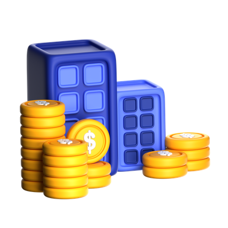 부동산 투자  3D Icon