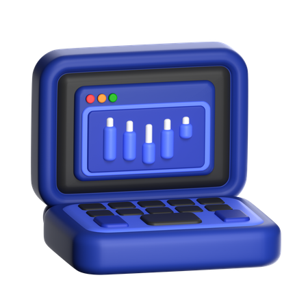 트레이딩 노트북  3D Icon