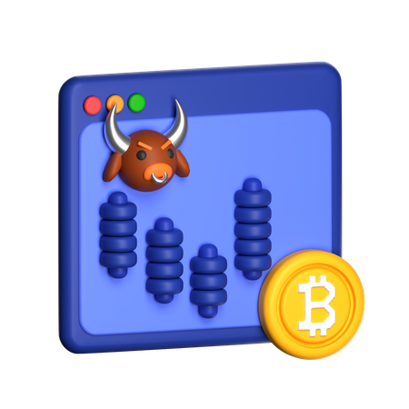 강세장  3D Icon