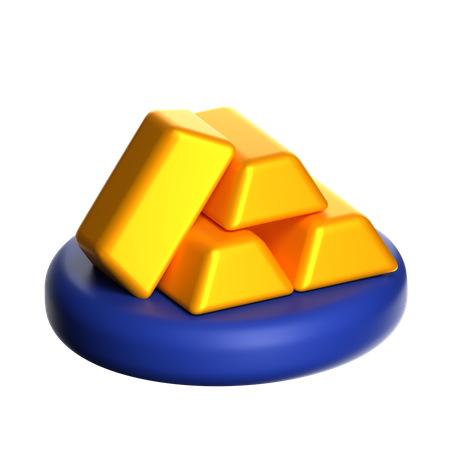 금괴  3D Icon