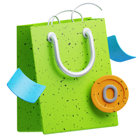 빈 쇼핑백  3D Icon
