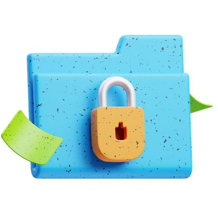 폴더 잠금  3D Icon