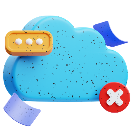 클라우드 오류  3D Icon