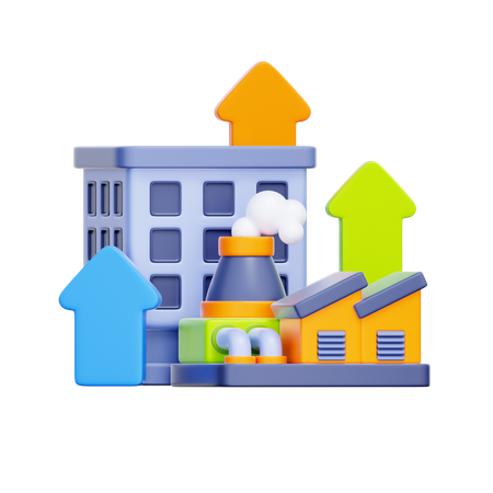 경제 성장  3D Icon