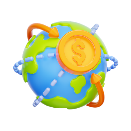 글로벌 송금  3D Icon