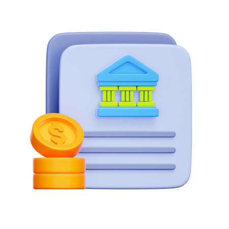 재정 정책  3D Icon