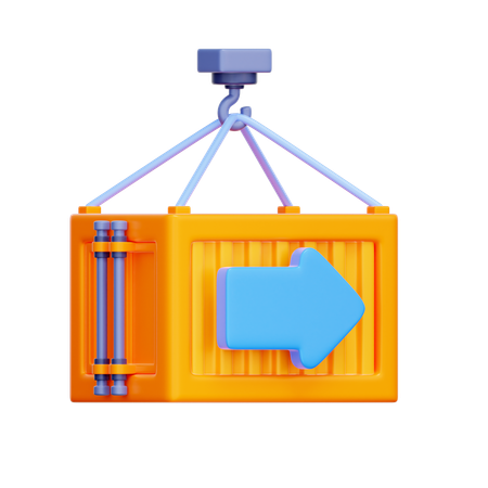 수출 컨테이너  3D Icon