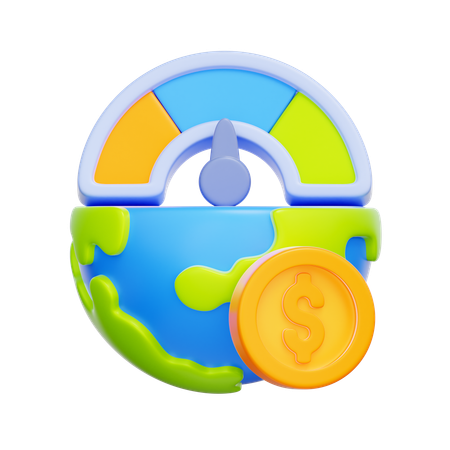 경제 지표  3D Icon