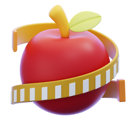 식단 측정  3D Icon
