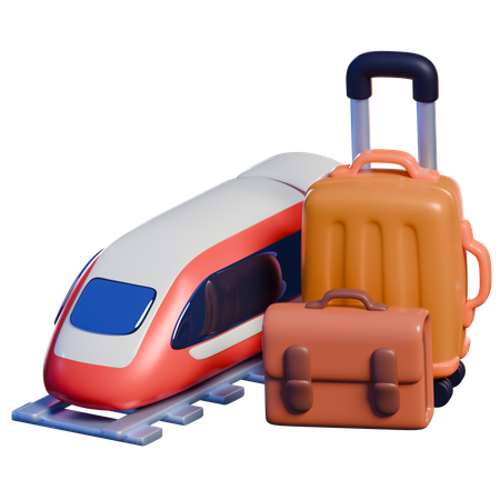 기차로 여행하다  3D Icon