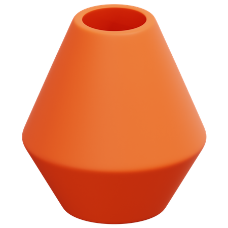 オレンジポット  3D Icon