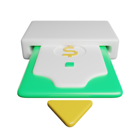 현금 인출  3D Icon