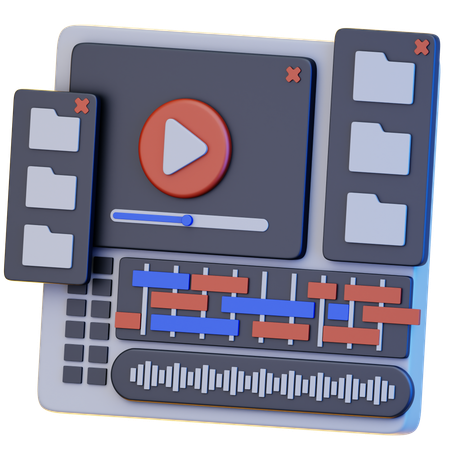 비디오 편집  3D 아이콘