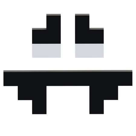 중립 픽셀 페이스  3D Icon