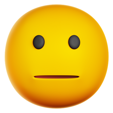 중립적인 얼굴  3D Icon