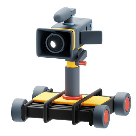 돌리에 있는 카메라  3D 아이콘