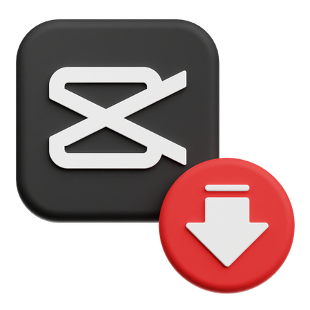 캡컷 감소  3D 아이콘