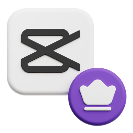 구독 캡컷  3D 아이콘