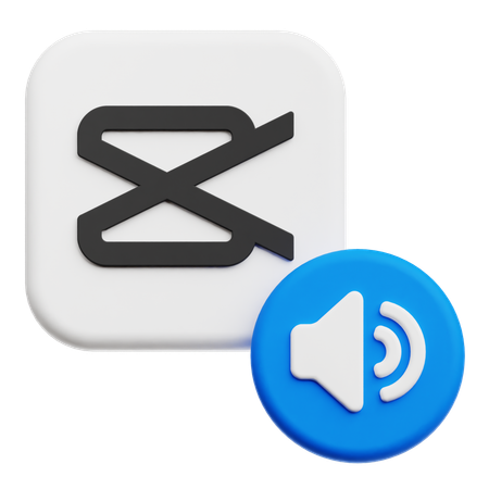 볼륨 캡컷  3D 아이콘