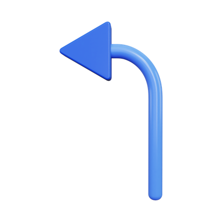 左矢印を回す  3D Icon