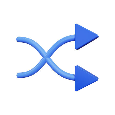 シャッフル矢印  3D Icon