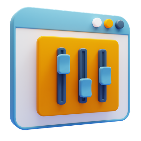웹 설정  3D Icon