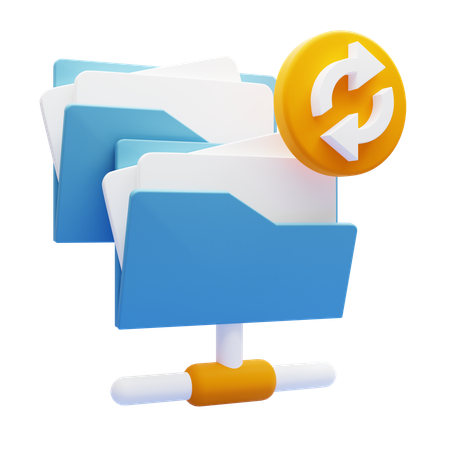 ファイル共有  3D Icon