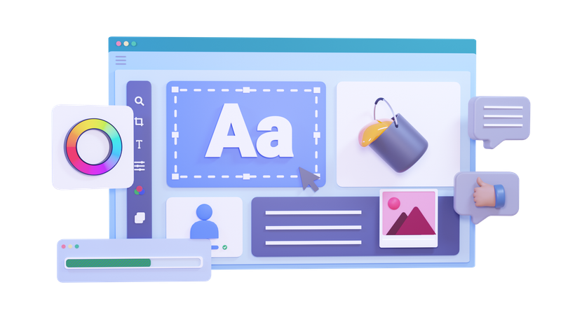 웹 디자인  3D Icon