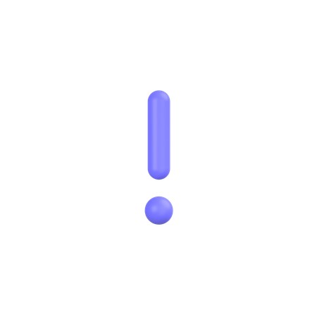 느낌표  3D Icon