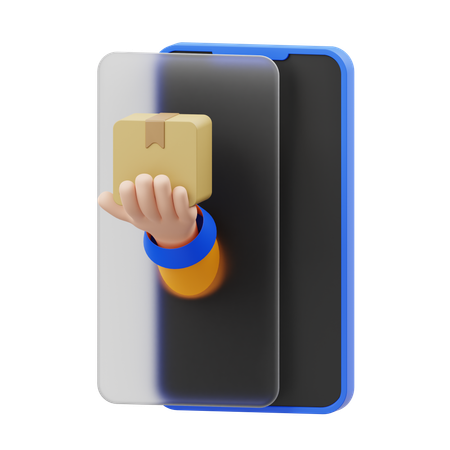 オンライン配送サービス  3D Icon