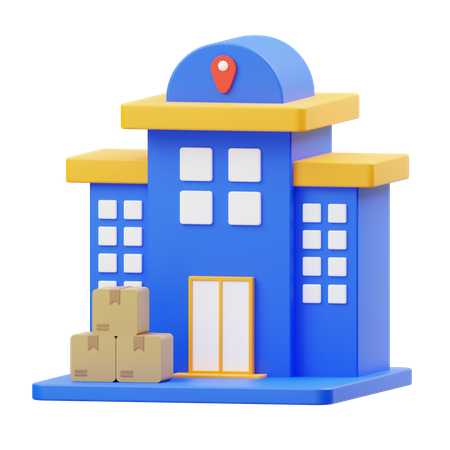 自宅住所に配達される荷物  3D Icon