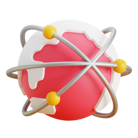 グローバルビジネスネットワーク  3D Icon