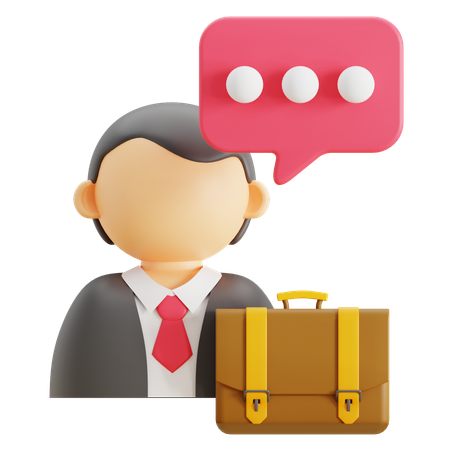 就職面接  3D Icon