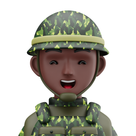 군인  3D Icon