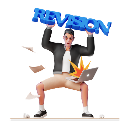 少年の試験準備  3D Icon