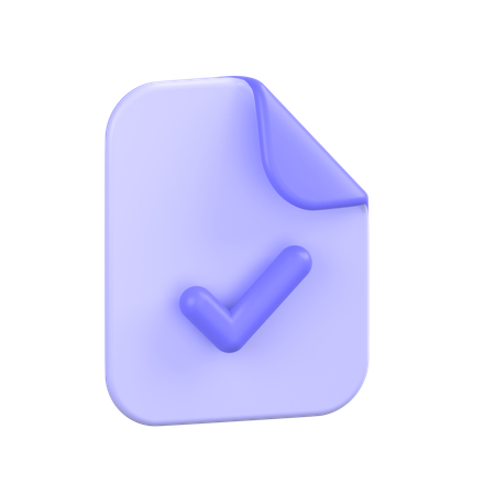 파일 승인  3D Icon